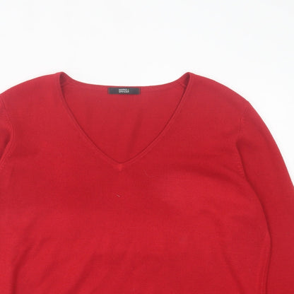 Womens UK Size 14 Marks and Spencer Red Pullover Jumper