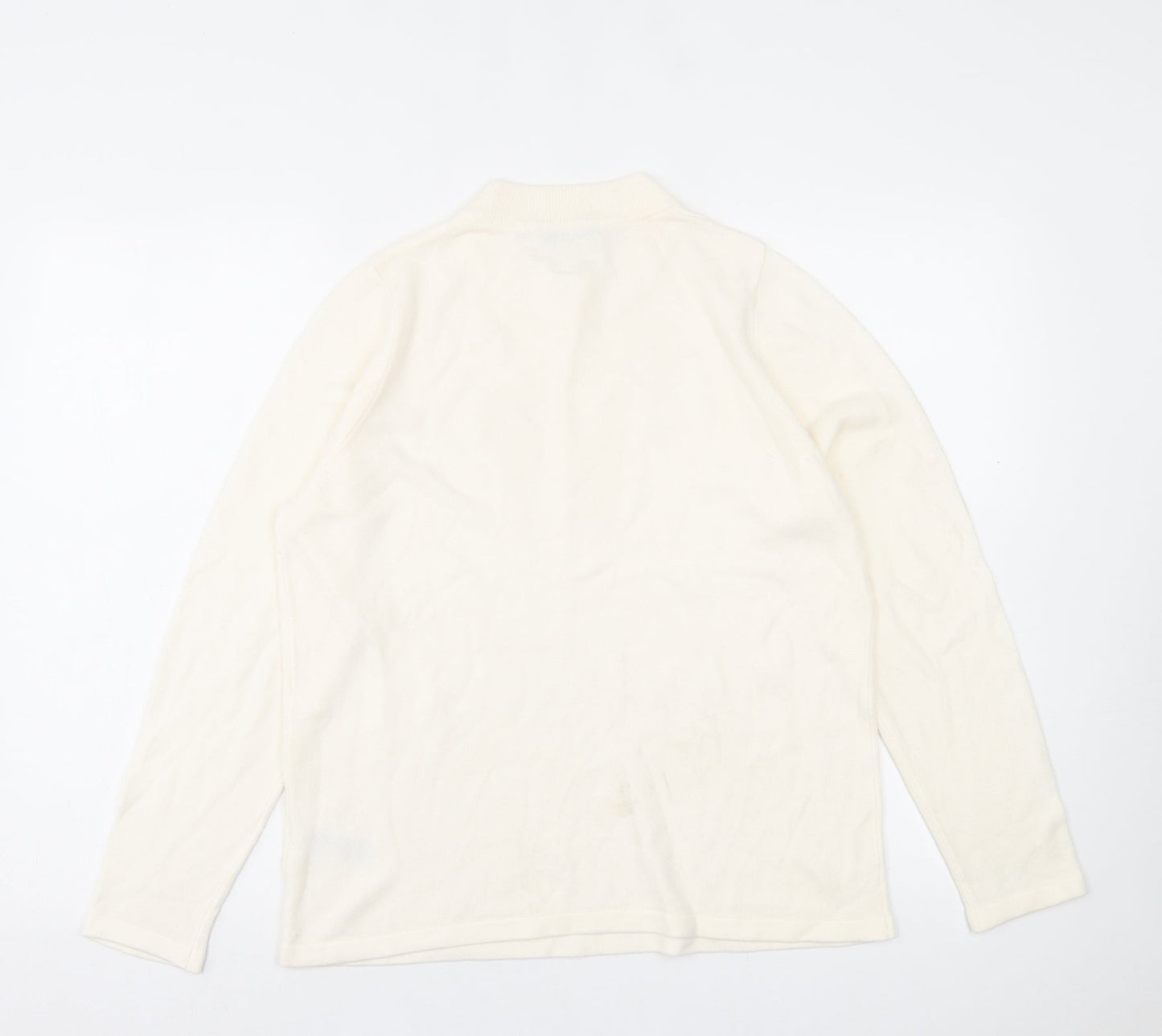 Womens UK Size 14 Marks and Spencer Ivory Pullover Jumper