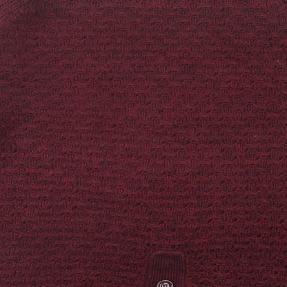 New Look Womens Purple Crew Neck Acrylic Pullover Jumper Size M