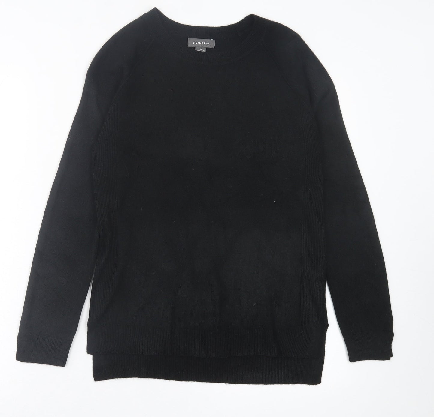 Primark Womens Black Crew Neck Acrylic Pullover Jumper Size XS