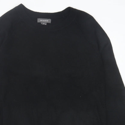 Primark Womens Black Crew Neck Acrylic Pullover Jumper Size XS