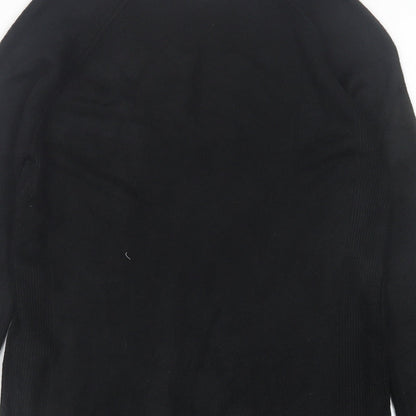 Primark Womens Black Crew Neck Acrylic Pullover Jumper Size XS