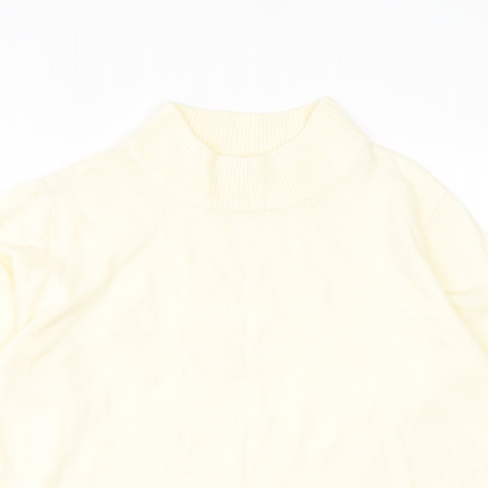 Damart Womens Ivory High Neck Acrylic Pullover Jumper Size 14