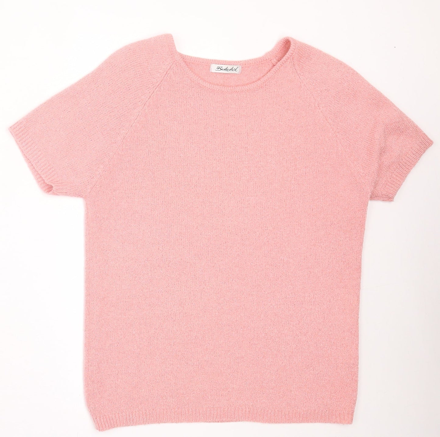 Womens UK Size 10 Berkertex Pink Basic T-Shirt