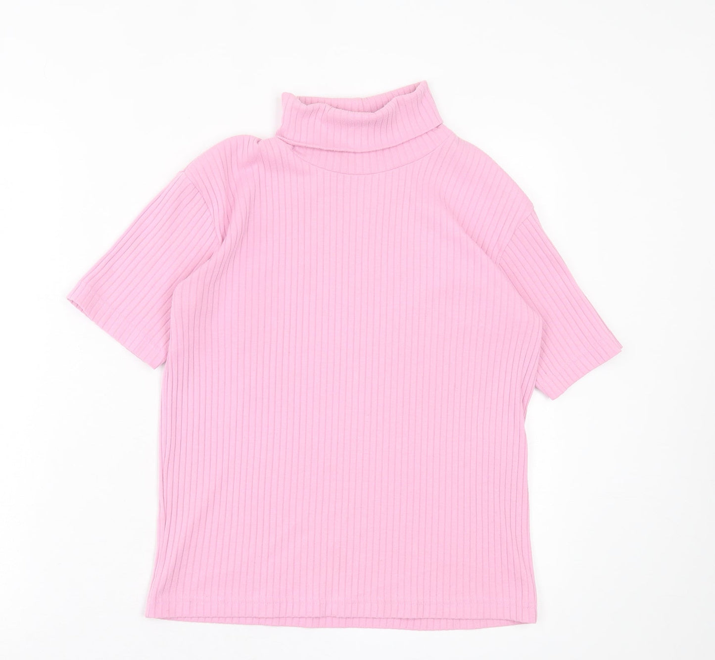 Womens UK Size 12 Joie de Vivre Pink Basic T-Shirt