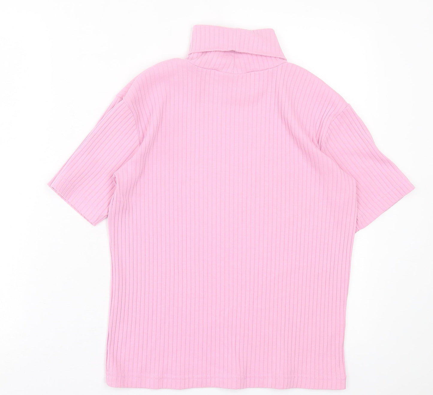 Womens UK Size 12 Joie de Vivre Pink Basic T-Shirt