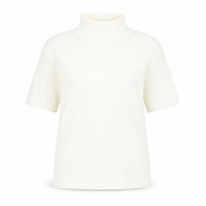Womens UK Size 10 Joie de Vivre Ivory Basic T-Shirt