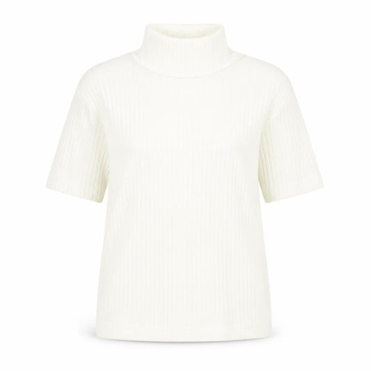 Womens UK Size 10 Joie de Vivre Ivory Basic T-Shirt