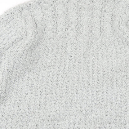 B.You Womens Grey High Neck Polyester Pullover Jumper Size M