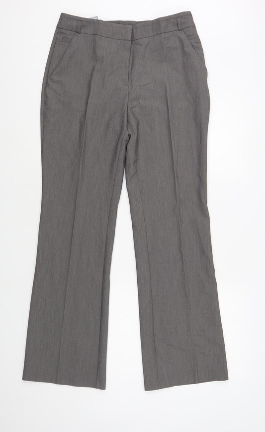 Womens UK Size 10 Dunnes Stores Regular Fit Dress Pants Grey Trousers
