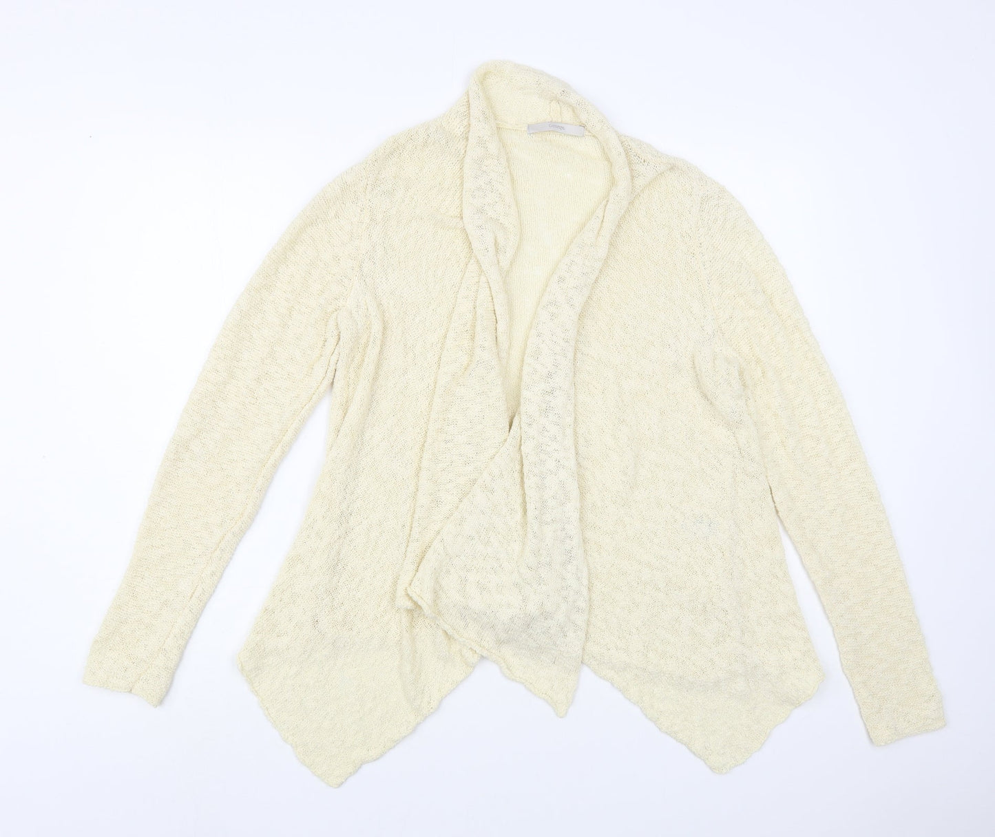 George Womens Ivory V-Neck Cotton Cardigan Jumper Size 10