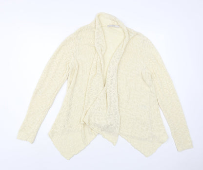 George Womens Ivory V-Neck Cotton Cardigan Jumper Size 10