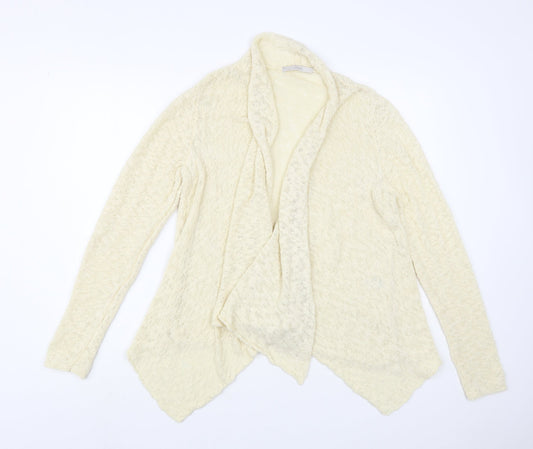 George Womens Ivory V-Neck Cotton Cardigan Jumper Size 10