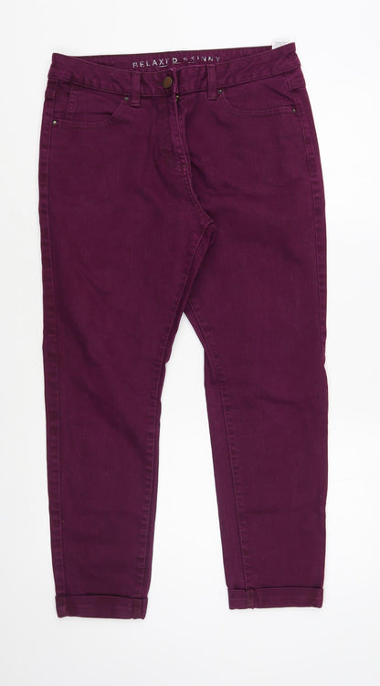 Womens UK Size 10 Marks and Spencer Regular Fit Skinny Purple Jeans