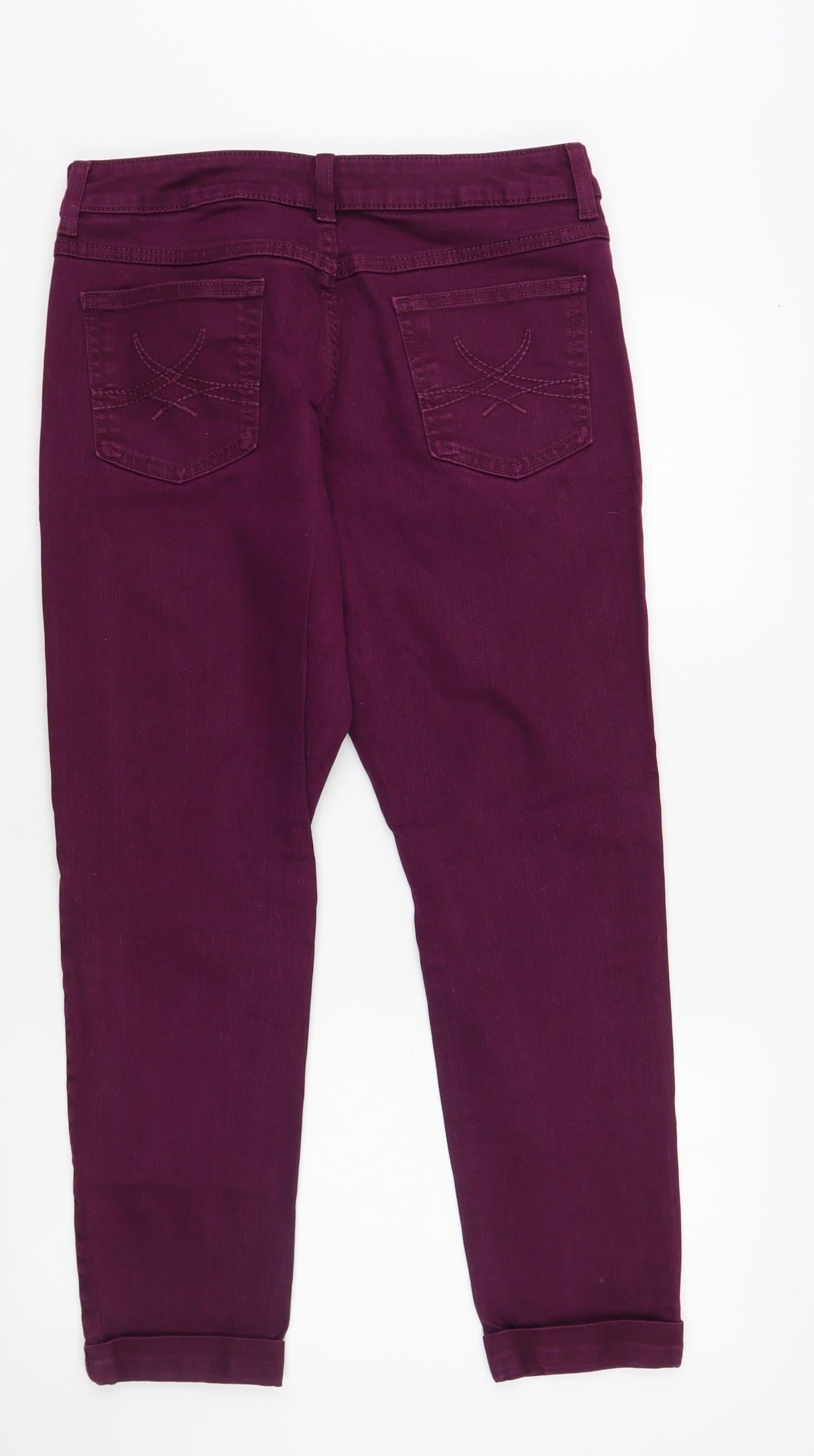 Womens UK Size 10 Marks and Spencer Regular Fit Skinny Purple Jeans
