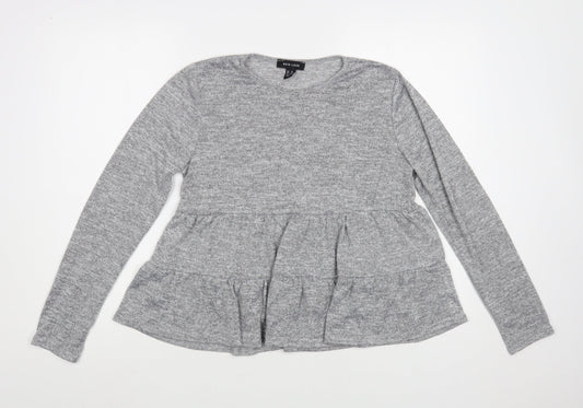 Womens UK Size M New Look Grey Pullover Jumper