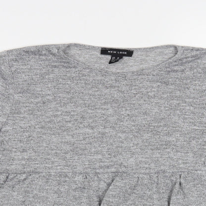 Womens UK Size M New Look Grey Pullover Jumper