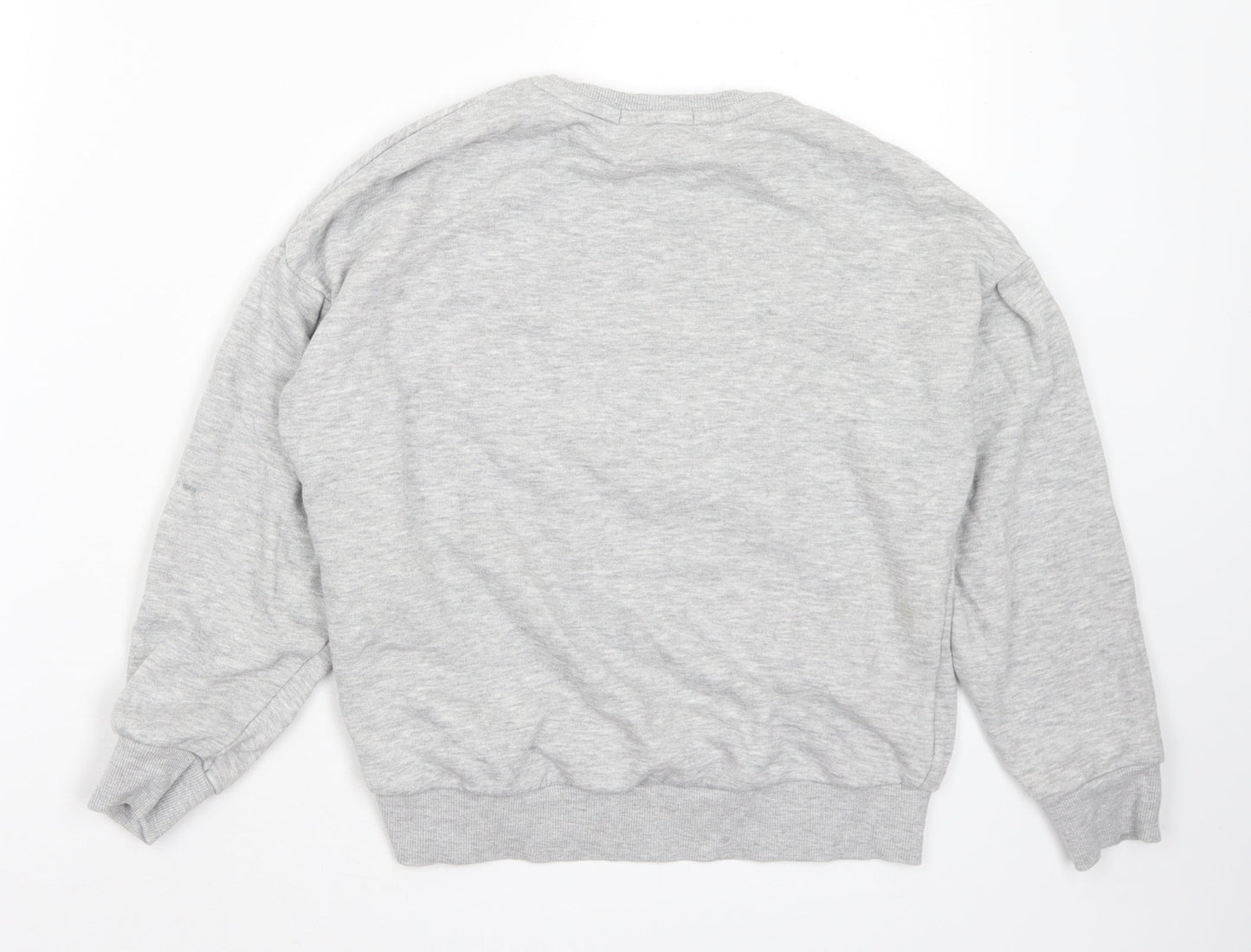 Marks and Spencer Girls Grey Cotton Pullover Sweatshirt Size 9-10 Years - You Got This