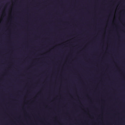 Marks and Spencer Mens Purple V-Neck Cotton Pullover Jumper Size XL