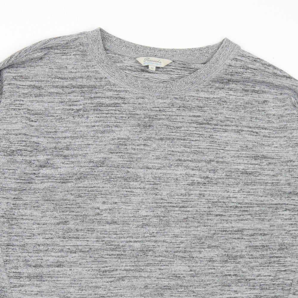 Womens UK Size 12 Peacocks Grey Pullover Jumper