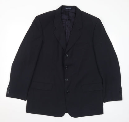 Mens UK Size 44 David Moss Regular Black Suit Jacket