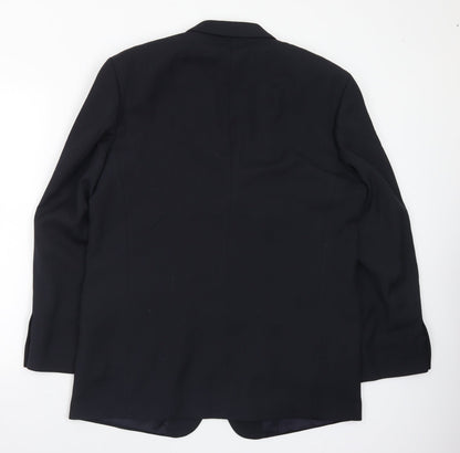 Mens UK Size 44 David Moss Regular Black Suit Jacket