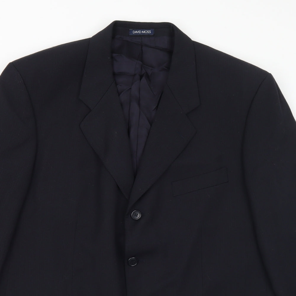 Mens UK Size 44 David Moss Regular Black Suit Jacket