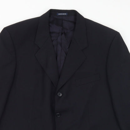 Mens UK Size 44 David Moss Regular Black Suit Jacket