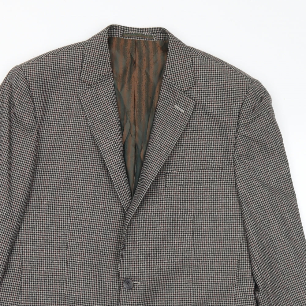 Skopes Mens Multicoloured Check Polyester Jacket Suit Jacket Size 40