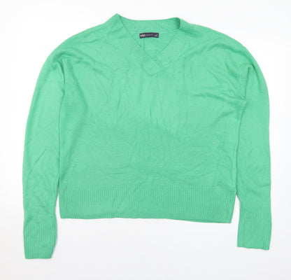 Womens UK Size 14 Marks and Spencer Green Pullover Jumper