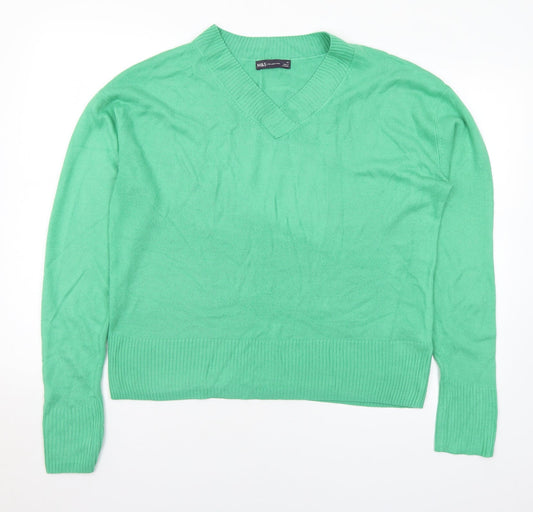 Womens UK Size 14 Marks and Spencer Green Pullover Jumper