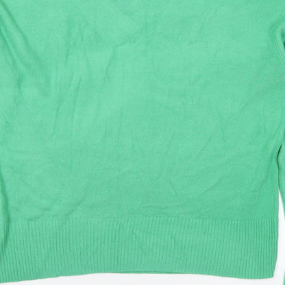 Womens UK Size 14 Marks and Spencer Green Pullover Jumper