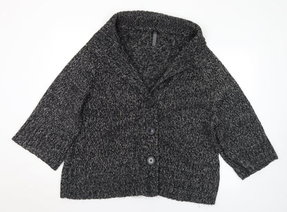 Womens UK Size 18 Preworn Grey Cardigan Jumper