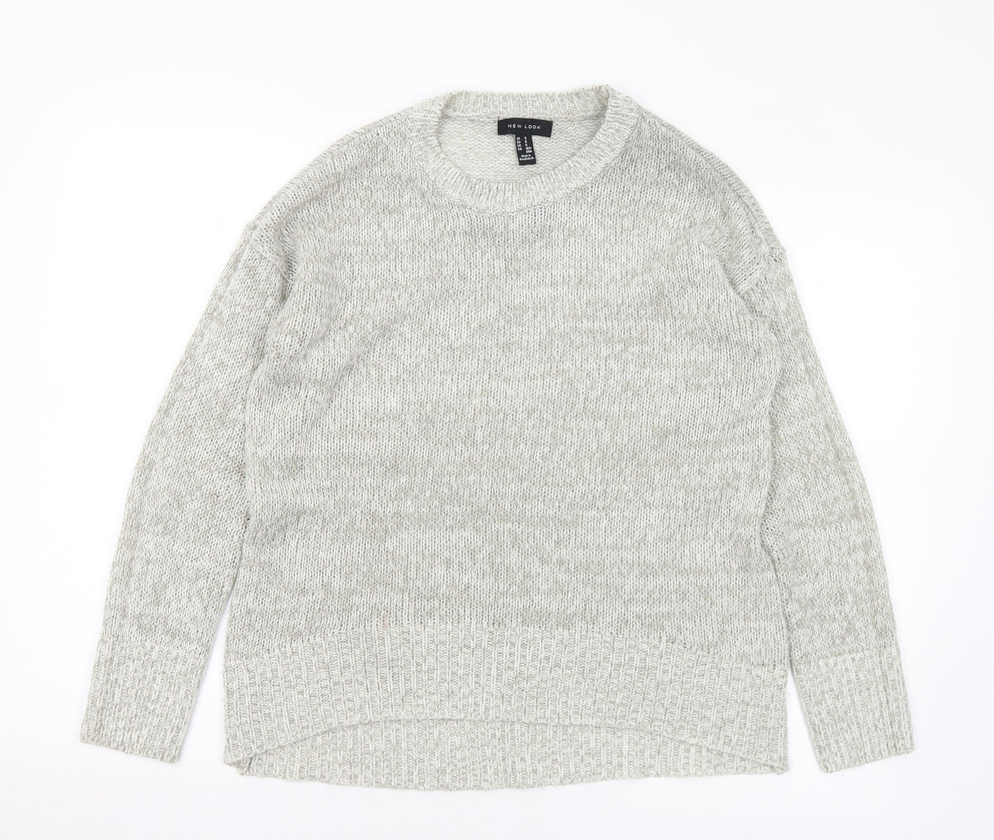 Womens UK Size S New Look Grey Pullover Jumper