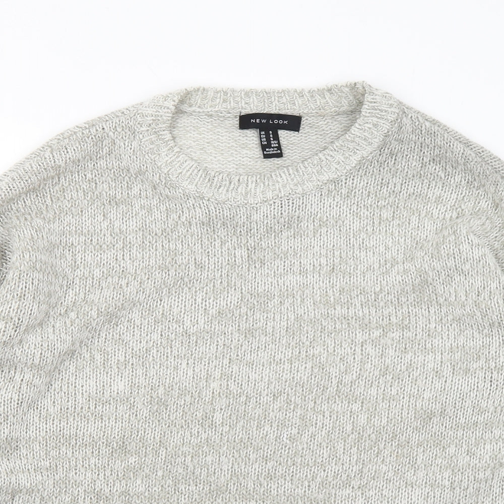 Womens UK Size S New Look Grey Pullover Jumper