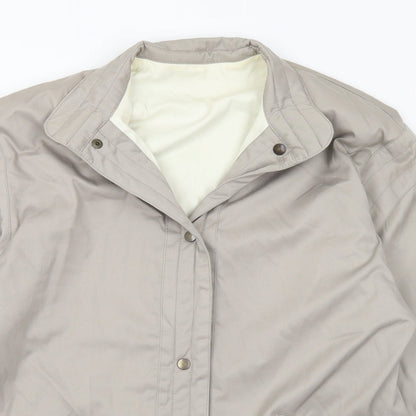 4 Seasons of London Mens Grey Parka Coat Size M Snap - Reversible