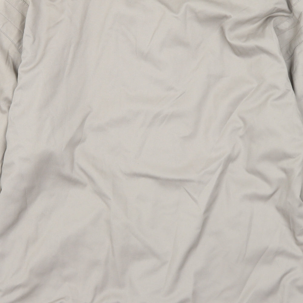 4 Seasons of London Mens Grey Parka Coat Size M Snap - Reversible