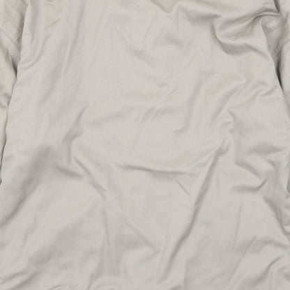 4 Seasons of London Mens Grey Parka Coat Size M Snap - Reversible