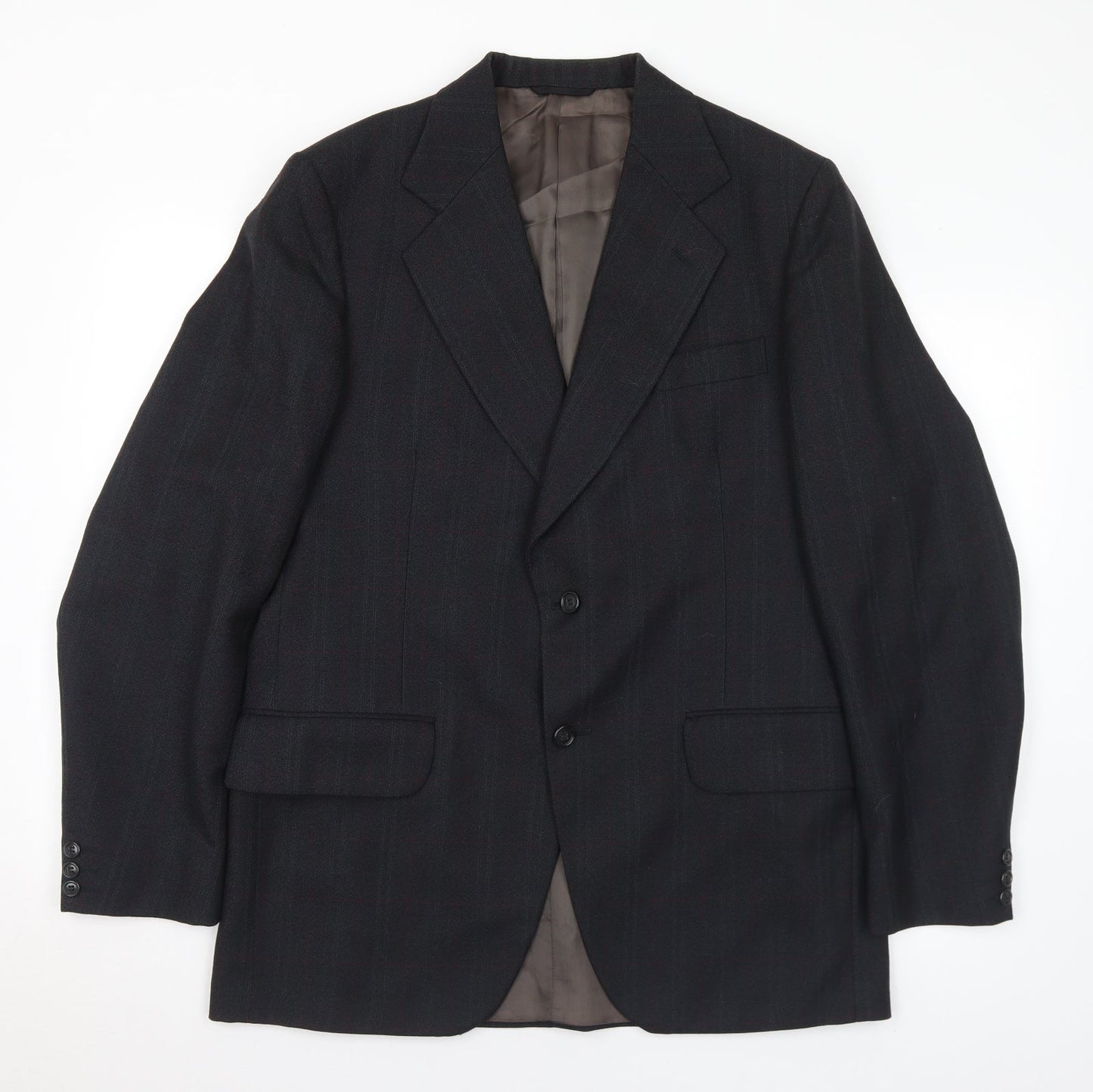 Maeson Mens Grey Plaid Wool Jacket Suit Jacket Size 41