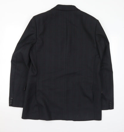 Maeson Mens Grey Plaid Wool Jacket Suit Jacket Size 41