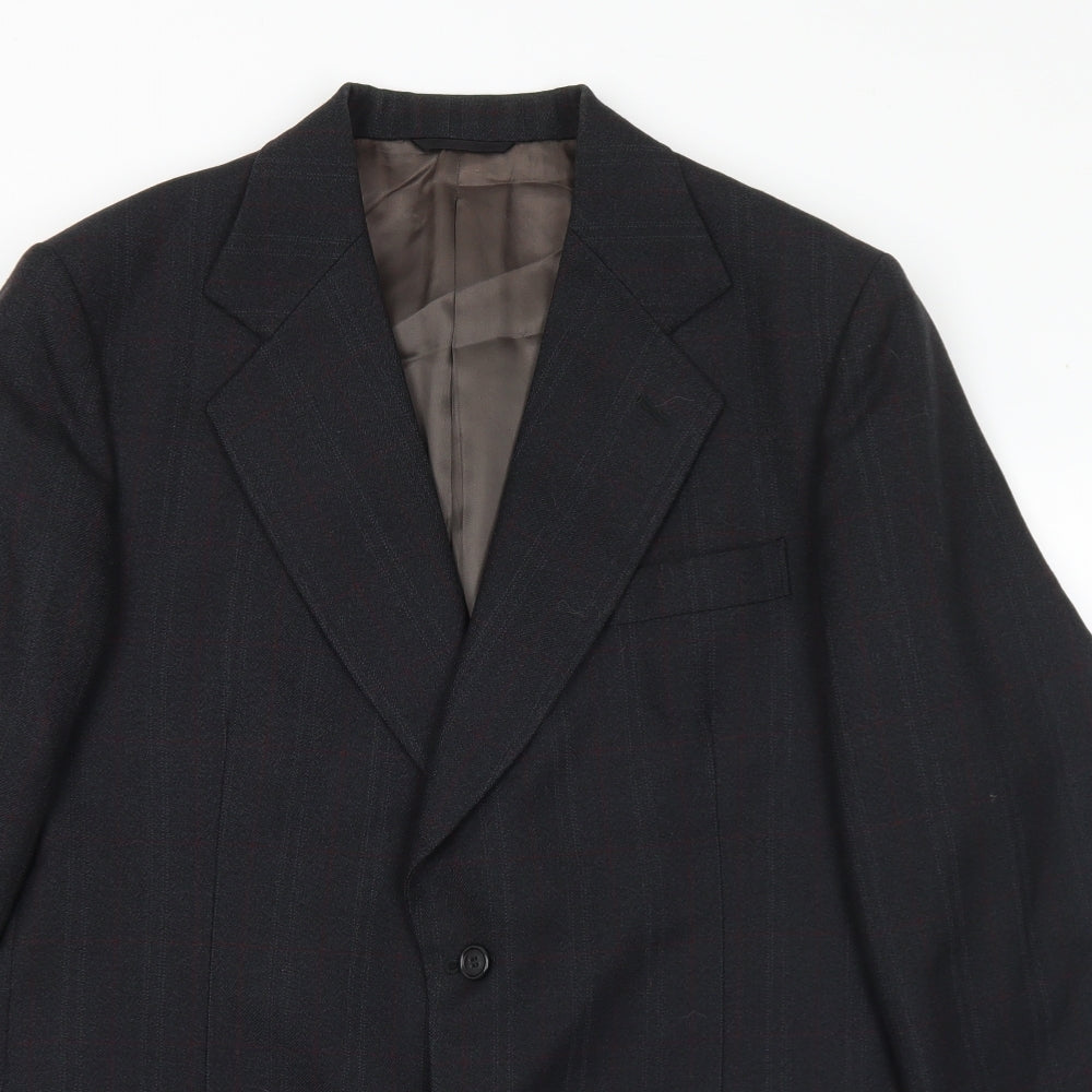 Maeson Mens Grey Plaid Wool Jacket Suit Jacket Size 41