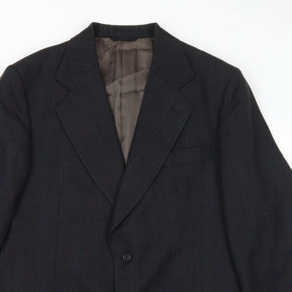 Maeson Mens Grey Plaid Wool Jacket Suit Jacket Size 41