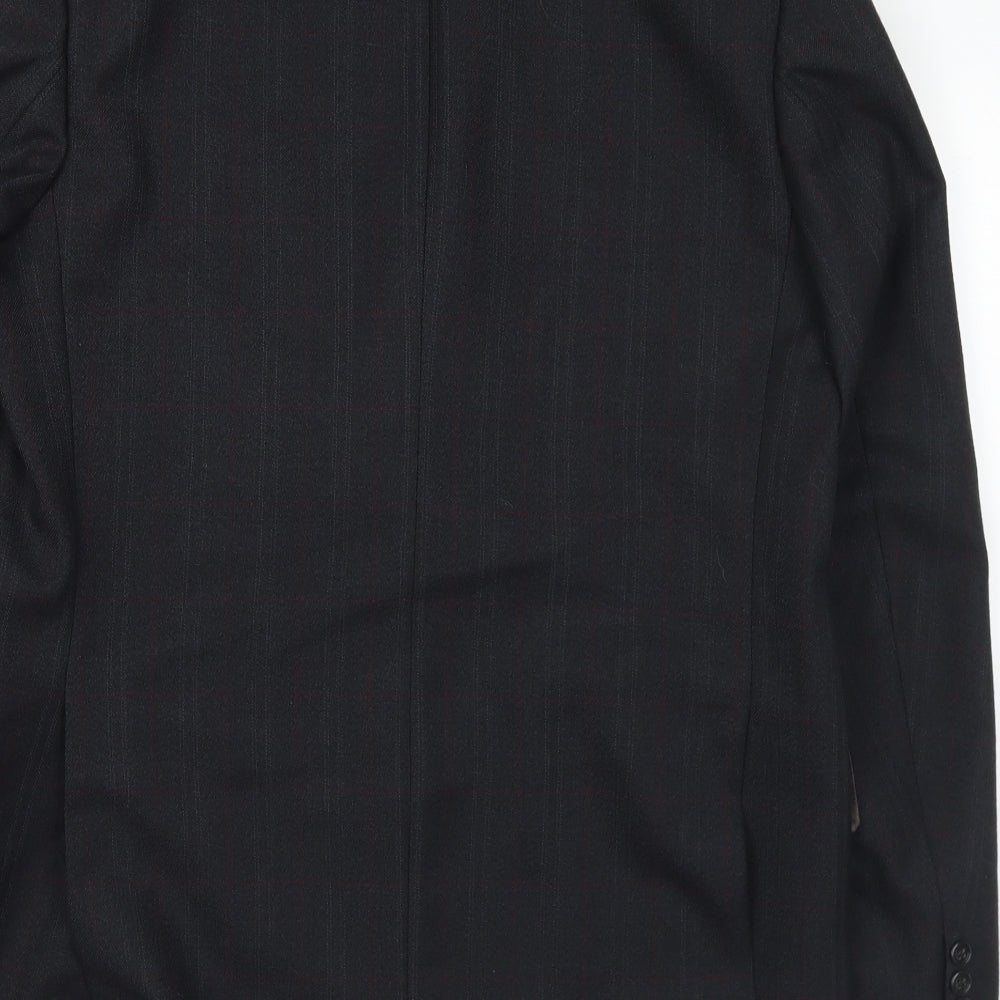 Maeson Mens Grey Plaid Wool Jacket Suit Jacket Size 41