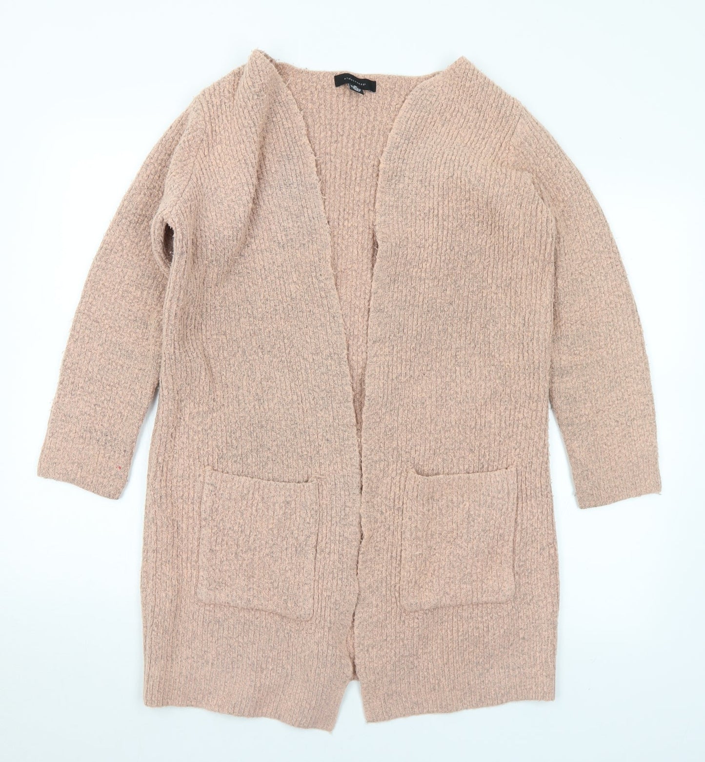 Primark Womens Pink V-Neck Acrylic Cardigan Jumper Size 10 - 10-12