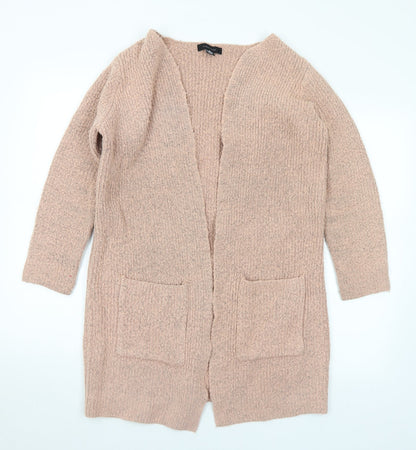 Primark Womens Pink V-Neck Acrylic Cardigan Jumper Size 10 - 10-12