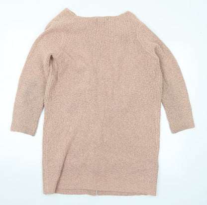 Primark Womens Pink V-Neck Acrylic Cardigan Jumper Size 10 - 10-12