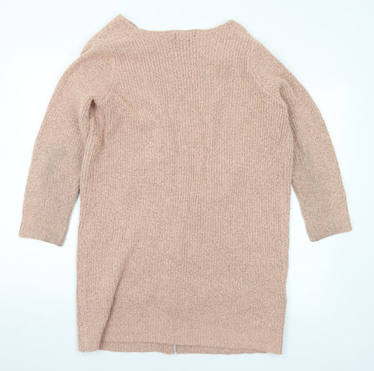 Primark Womens Pink V-Neck Acrylic Cardigan Jumper Size 10 - 10-12