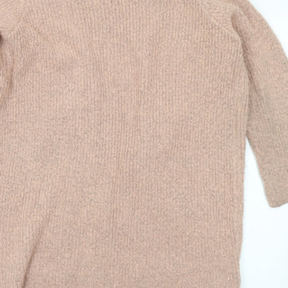 Primark Womens Pink V-Neck Acrylic Cardigan Jumper Size 10 - 10-12