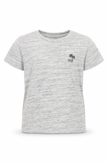 Matalan Boys Grey Cotton Basic T-Shirt Size 4 Years Round Neck