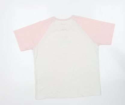 Soie Girls Multicoloured Cotton Basic T-Shirt Size 13 Years Round Neck